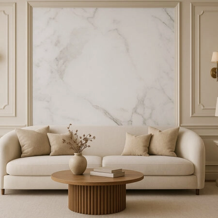 PVC Panel τοιχου 122cm x 280cm x 2,8mm CARRARA BIANCO 101 -  Sticky 2