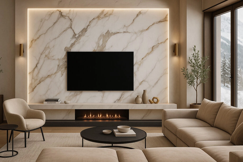PVC Panel τοιχου 122cm x 280cm x 2,8mm CALACATTA GOLD 104
