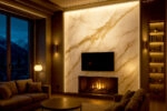 PVC Panel τοιχου 122cm x 280cm x 2,8mm CALACATTA GOLD 104
