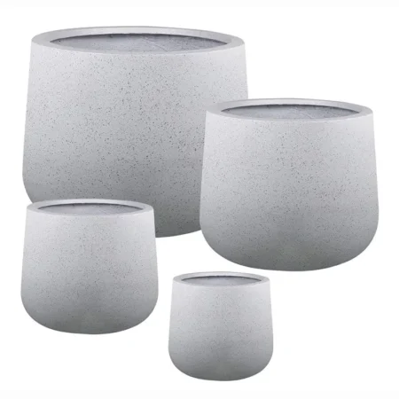 ΚΑΣΠΩ FIBERCLAY ΣΕΤ/4 ΛΕΥΚΟ ΓΡΑΝΙΤΗ ΣΤΡΟΓΓΥΛΟ - S:Φ25x22, M:Φ33x28, L:Φ43x36, XL:Φ55x44cm 20/ΠΑΛ - Κασπω