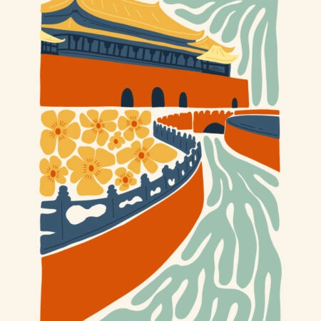 Πόστερ ABSTRACT BEIJING FORBIDDEN CITY - Πολεις - Χαρτες Sticky 3