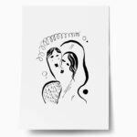 Πόστερ ABSTRACT BLACK AND WHITE COUPLE