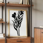 Πόστερ ABSTRACT BLACK AND WHITE FLOWERS
