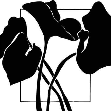 Πόστερ ABSTRACT BLACK AND WHITE LEAVES 2 - Abstract - Αφηρημένα Sticky 3