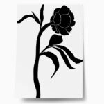 Πόστερ ABSTRACT BLACK AND WHITE ROSE