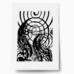 Πόστερ ABSTRACT BLACK AND WHITE SPIRALS