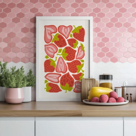 Πόστερ ABSTRACT STRAWBERRIES - Food & Drink
