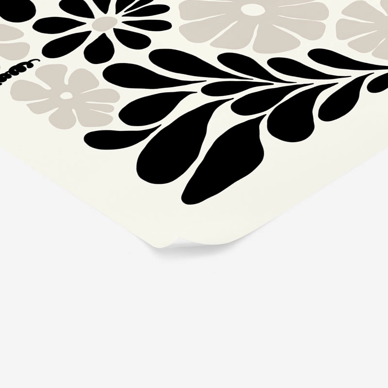 Πόστερ BLACK AND WHITE FLORAL 10