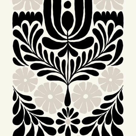 Πόστερ BLACK AND WHITE FLORAL 10 - Abstract - Αφηρημένα Sticky 3