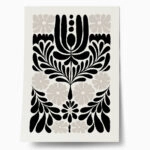 Πόστερ BLACK AND WHITE FLORAL 10