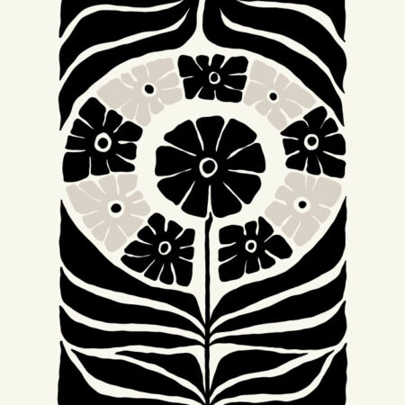Πόστερ BLACK AND WHITE FLORAL 11 - Abstract - Αφηρημένα Sticky 3