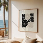 Πόστερ BLACK AND WHITE FLORAL 12