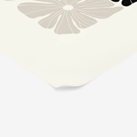 Πόστερ BLACK AND WHITE FLORAL 12 - Abstract - Αφηρημένα Sticky 2