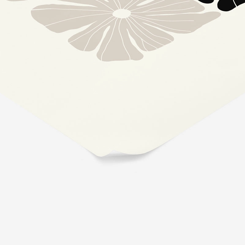 Πόστερ BLACK AND WHITE FLORAL 12