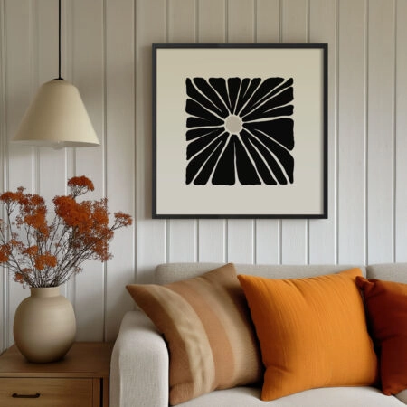 Πόστερ BLACK AND WHITE FLORAL 13 - Abstract - Αφηρημένα