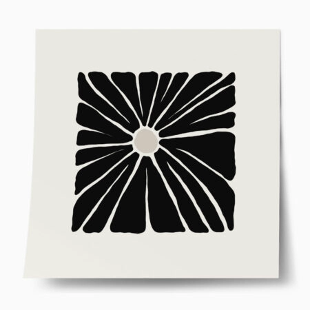Πόστερ BLACK AND WHITE FLORAL 13 - Abstract - Αφηρημένα Sticky 1