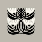 Πόστερ BLACK AND WHITE FLORAL 14