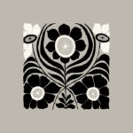 Πόστερ BLACK AND WHITE FLORAL 16