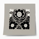 Πόστερ BLACK AND WHITE FLORAL 16