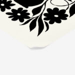 Πόστερ BLACK AND WHITE FLORAL 2