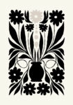 Πόστερ BLACK AND WHITE FLORAL 2