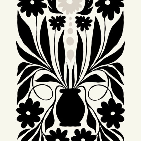 Πόστερ BLACK AND WHITE FLORAL 2 - Botanical - Λουλούδια Sticky 3