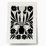 Πόστερ BLACK AND WHITE FLORAL 2