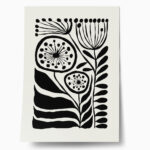 Πόστερ BLACK AND WHITE FLORAL 3