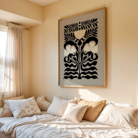 Πόστερ BLACK AND WHITE FLORAL 4 - Botanical - Λουλούδια