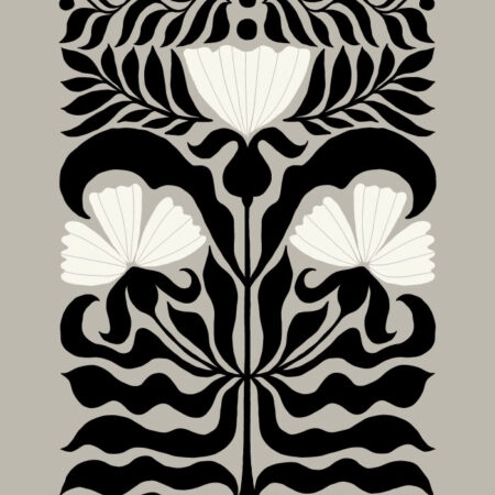 Πόστερ BLACK AND WHITE FLORAL 4 - Botanical - Λουλούδια Sticky 3