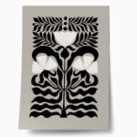 Πόστερ BLACK AND WHITE FLORAL 4