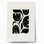 Πόστερ BLACK AND WHITE FLORAL 5