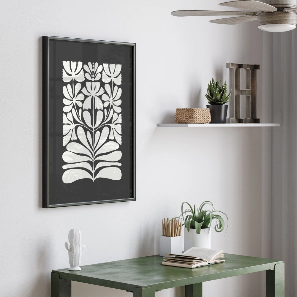 Πόστερ BLACK AND WHITE FLORAL 6