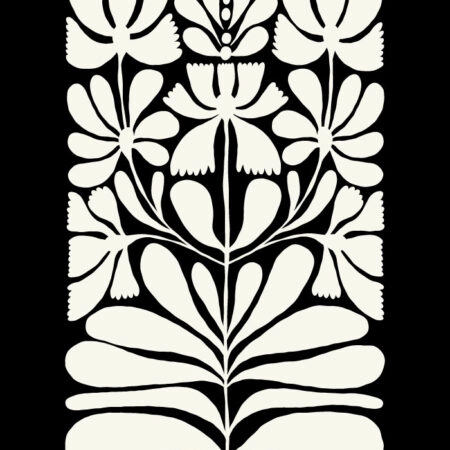 Πόστερ BLACK AND WHITE FLORAL 6 - Abstract - Αφηρημένα Sticky 3