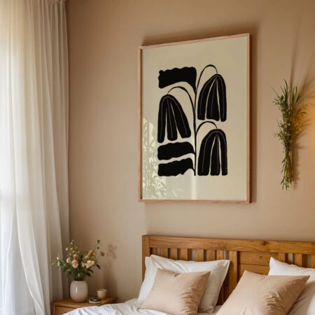 Πόστερ BLACK AND WHITE FLORAL 7 - Botanical - Λουλούδια