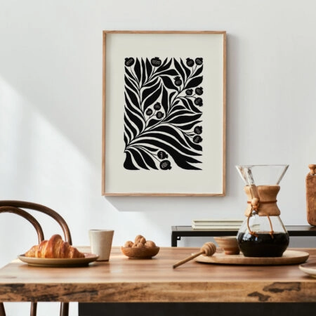 Πόστερ BLACK AND WHITE FLORAL 8 - Botanical - Λουλούδια