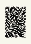 Πόστερ BLACK AND WHITE FLORAL 8