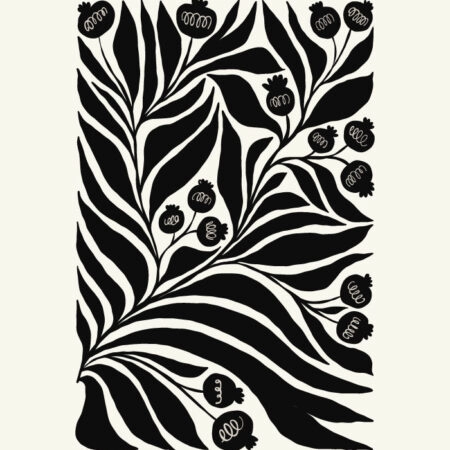 Πόστερ BLACK AND WHITE FLORAL 8 - Botanical - Λουλούδια Sticky 3