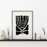 Πόστερ BLACK AND WHITE FLORAL 9