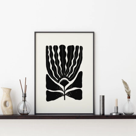 Πόστερ BLACK AND WHITE FLORAL 9 - Botanical - Λουλούδια