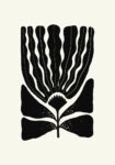 Πόστερ BLACK AND WHITE FLORAL 9