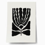Πόστερ BLACK AND WHITE FLORAL 9