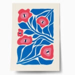Πόστερ BLUE AND PINK ABSTRACT FLORAL 3