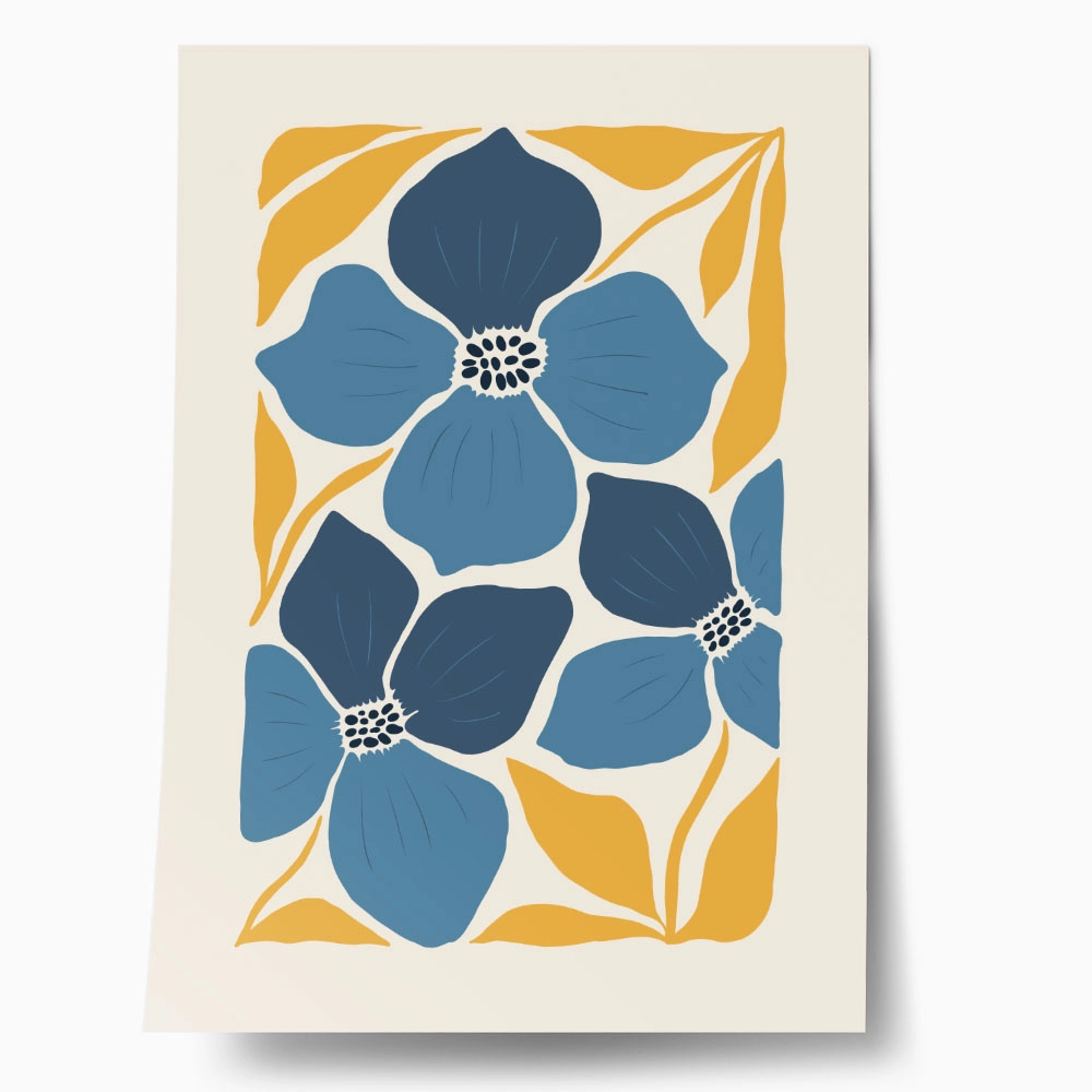 Πόστερ BLUE AND YELLOW FLOWERS 2