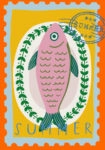 Πόστερ FISH PLATE SUMMER ILLUSTRATION