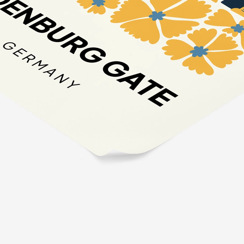 Πόστερ FLORAL TRAVEL BRANDENMBURG GATE
