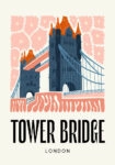 Πόστερ FLORAL TRAVEL LONDON TOWER BRIDGE