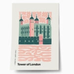 Πόστερ FLORAL-TRAVEL-LONDON-TOWER