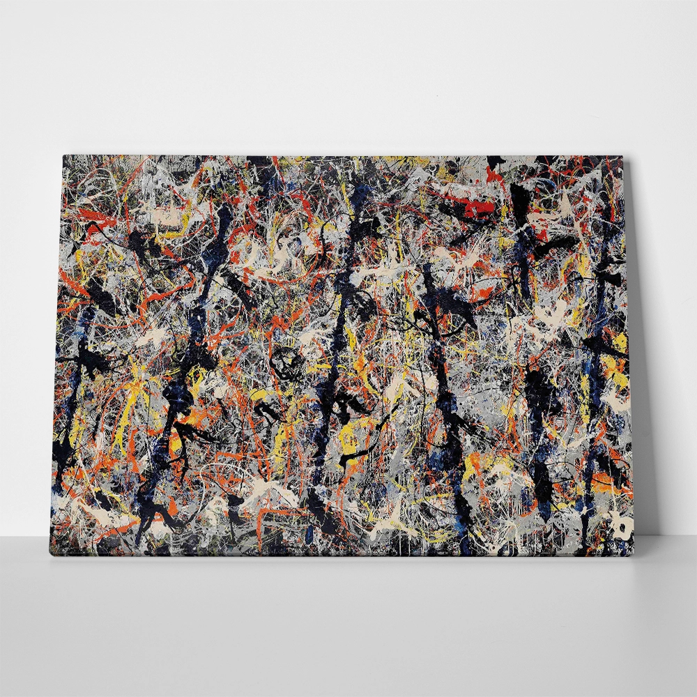 Πινακας σε καμβά JACKSON POLLOCK - BLUE POLES