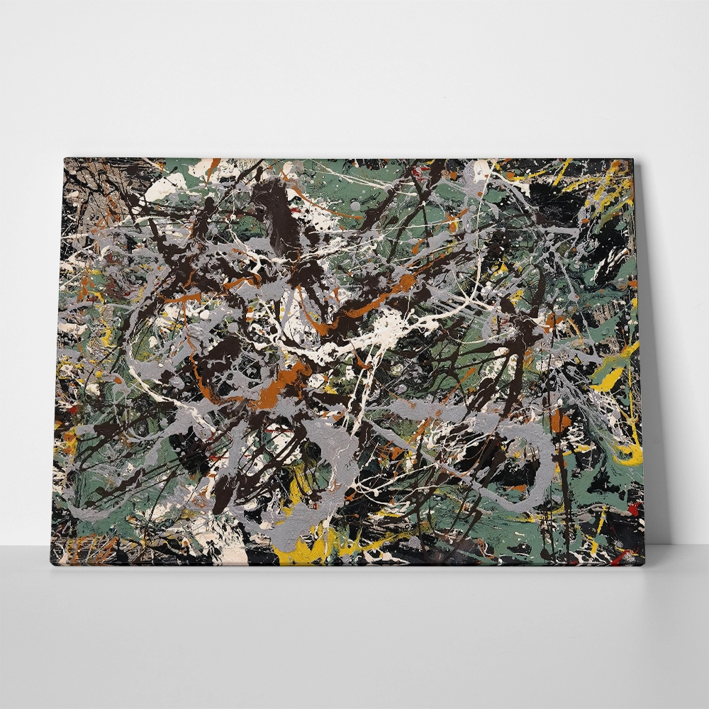 Πινακας σε καμβά JACKSON POLLOCK - GREEN SILVER